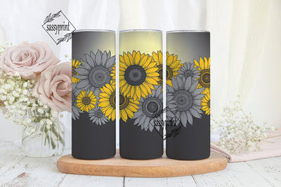 Sunflower Mandala 20oz Tumbler Wrap Sublimation sassyprint 