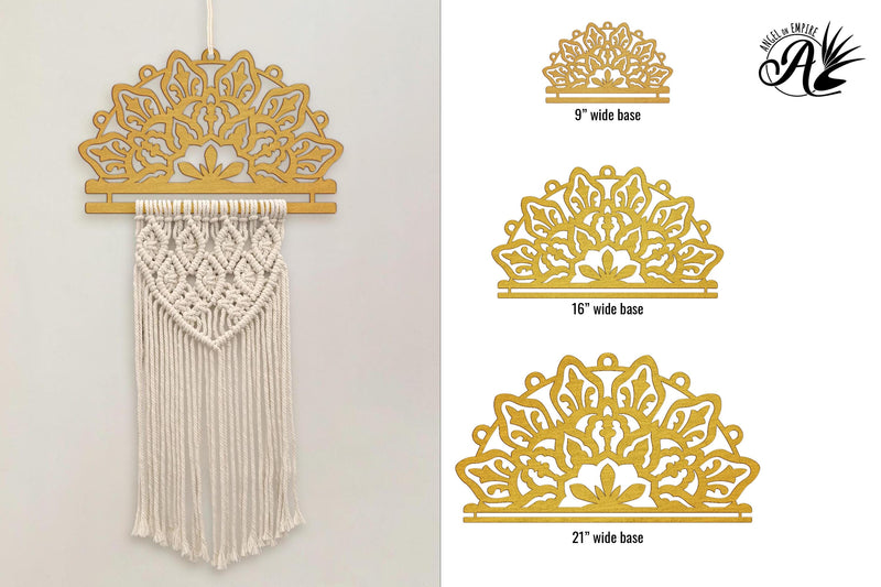 Sunflower Mandala macrame wall hanging base SVG cut files SVG Angel on Empire 