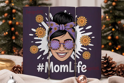 Sunflower Mom Life 20oz Tumbler Wrap Sublimation DesignSVG 