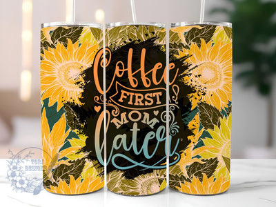 Sunflower Mom Quote Floral Blank 20 oz Tumbler Sublimation Design, Sunflower Mom Tumbler Png, Straight & Tapered Tumbler Wrap, Instant Digital Download Sublimation ToriDesigns 