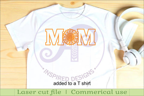 Sunflower MOM SVG, Laser Cut Mom Sign, Mother’s Day Hanging SVG APInspireddesigns 
