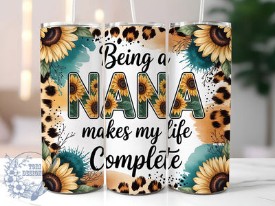 Sunflower Nana Grandma Gift Tumbler, Sunflower Nana Cup, 20Oz Sublimation Wrap, Grandma Gift Tumbler, Floral Nana Drinkware, Country Sunflower Mug, Rustic Nana Cup Design Sublimation ToriDesigns 
