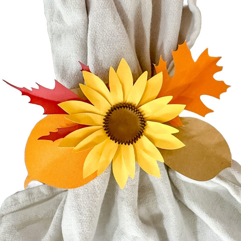 Sunflower Napkin Ring Laser SVG File SVG Crafting With Brenna 