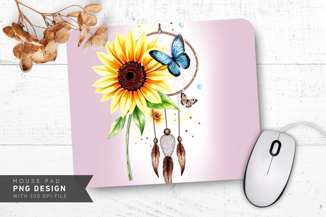 Sunflower Pastel Elegance Mousepad Sublimation Regulrcrative 