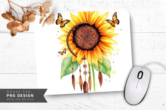 Sunflower Pastel Elegance Mousepad Sublimation Regulrcrative 