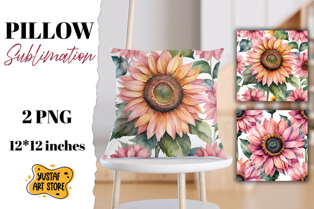 Sunflower pillow sublimation. 2 design Sublimation Yustaf Art Store 