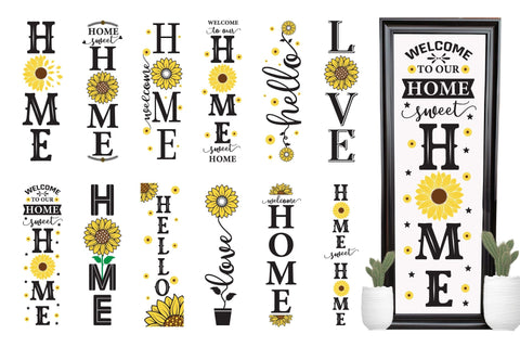 Sunflower Porch Sign SVG Bundle SVG CraftLabSVG 