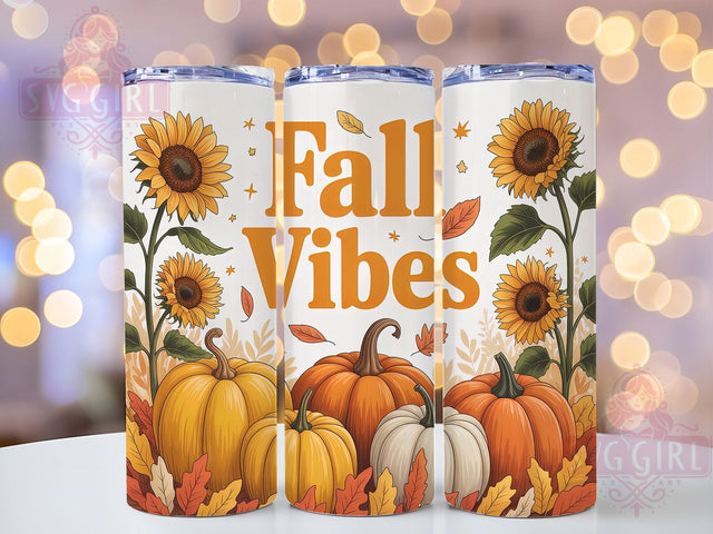 Sunflower Pumpkin Spice Fall Tumbler, Fall Vibes, Pumpkin Spice, 20Oz Tumbler Wrap, Sublimation Drinkware, Autumn Aesthetic, Cozy Season Sublimation SvggirlplusArt 