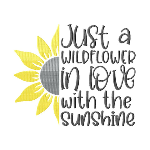 Sunflower Quotes Embroidery Designs Bundle - 6 Designs, Wild Like A Flower Warm Like A Sun, Shine Like A Sunflower Embroidery Embroidery/Applique DESIGNS HappyDesignStudio 