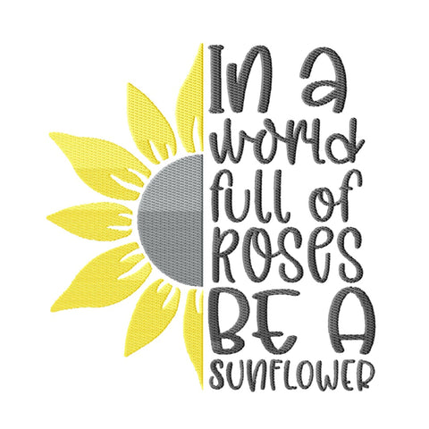 Sunflower Quotes Embroidery Designs Bundle - 6 Designs, Wild Like A Flower Warm Like A Sun, Shine Like A Sunflower Embroidery Embroidery/Applique DESIGNS HappyDesignStudio 