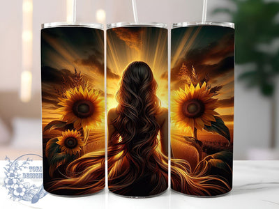 Sunflower Self Love Tumbler Wrap, Western Country Wrap, 20oz Tumbler Sublimation, Daily Affirmation Design, Rustic Floral Sublimation, Empowerment Quote Tumbler, Cowgirl Positivity Wrap Sublimation ToriDesigns 
