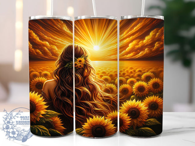 Sunflower Self Love Tumbler Wrap, Western Country Wrap, 20oz Tumbler Sublimation, Daily Affirmation Design, Rustic Floral Sublimation, Empowerment Quote Tumbler, Cowgirl Positivity Wrap Sublimation ToriDesigns 