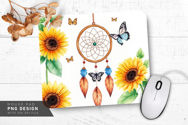 Sunflower Serenity Mousepad Sublimation Regulrcrative 