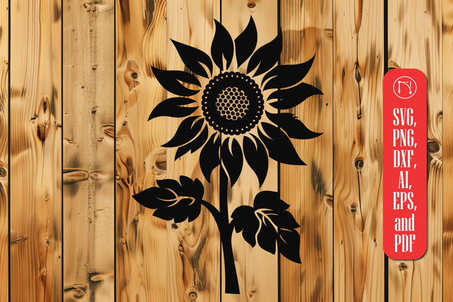 Sunflower Silhouette SVG cut file SVG MD JOYNAL ABDIN 