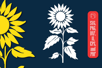 Sunflower Silhouette SVG cut file SVG MD JOYNAL ABDIN 