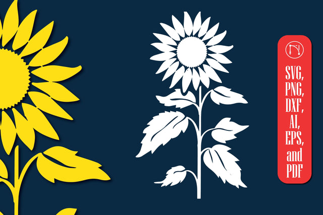 Sunflower Silhouette SVG cut file SVG MD JOYNAL ABDIN 