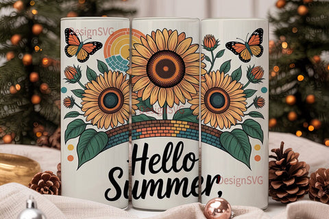 Sunflower Summer 20oz Tumbler Wrap Sublimation DesignSVG 