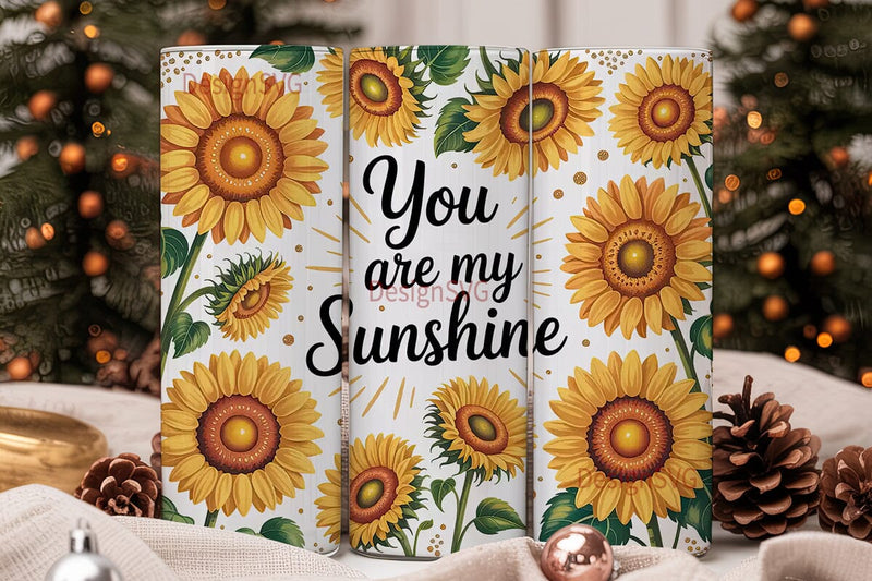 Sunflower Sunshine 20oz Tumbler Wrap Sublimation DesignSVG 