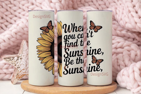 Sunflower Sunshine Quote 20oz Tumbler Sublimation DesignSVG 