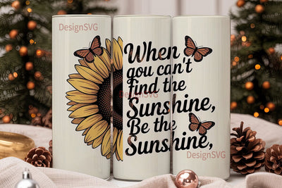 Sunflower Sunshine Quote 20oz Tumbler Sublimation DesignSVG 