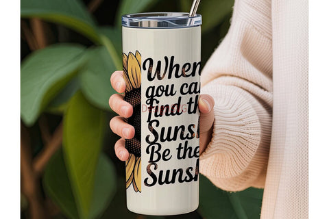 Sunflower Sunshine Quote 20oz Tumbler Sublimation DesignSVG 