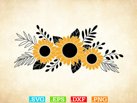 Sunflower SVG Bundle, Big Sunflower Svg, Sunflowers Clipart, Sunflower Shirt SVG Creativeart88 