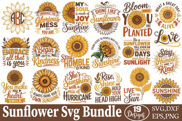 Sunflower Svg Bundle SVG Angelina750 