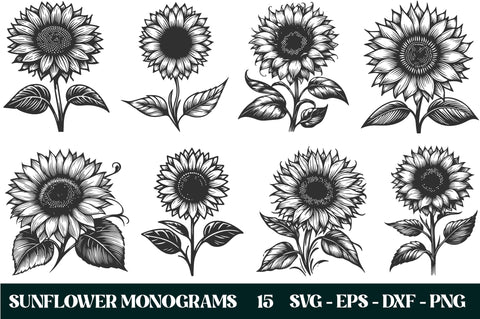 Sunflower SVG Bundle SVG Rupkotha 