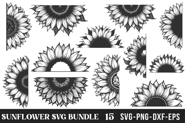 Sunflower SVG Bundle SVG Rupkotha 