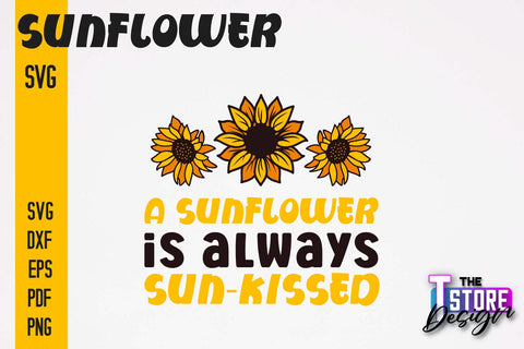 Sunflower SVG Design | Flowers Design | Summer Print Design v.1 SVG The T Store Design 