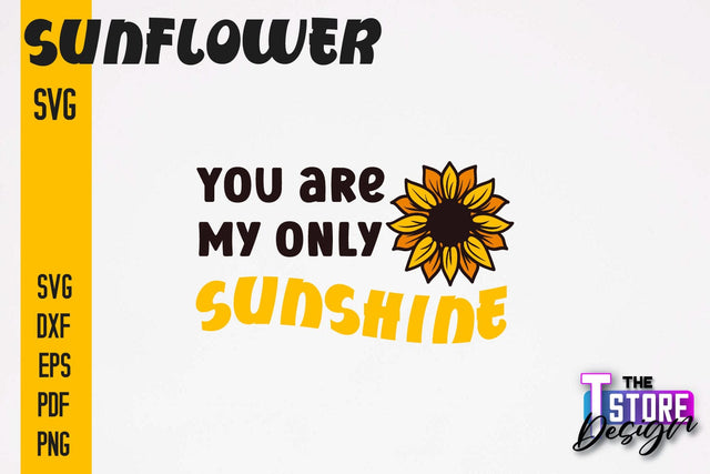 Sunflower SVG Design | Flowers Design | Summer Print Design v.1 SVG The T Store Design 