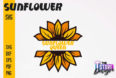 Sunflower SVG Design | Flowers Design | Summer Print Design v.1 SVG The T Store Design 