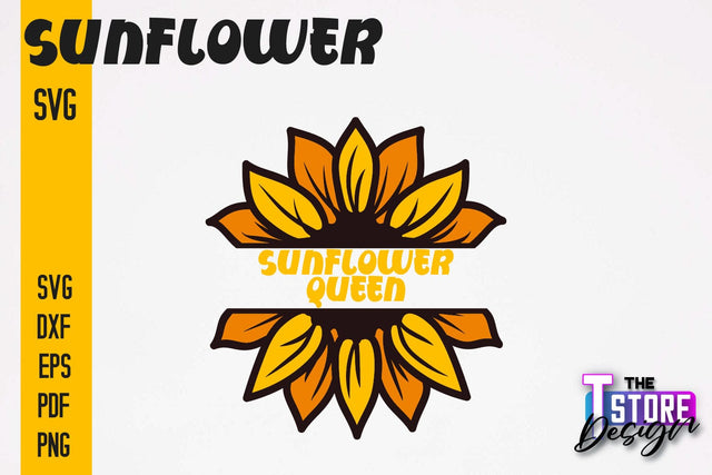 Sunflower SVG Design | Flowers Design | Summer Print Design v.1 SVG The T Store Design 