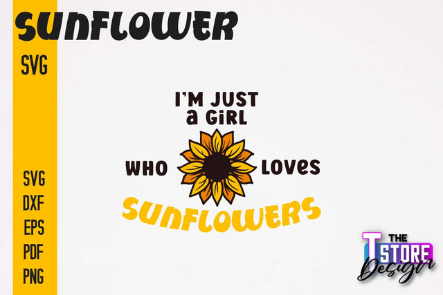 Sunflower SVG Design | Flowers Design | Summer Print Design v.1 SVG The T Store Design 