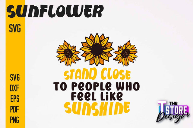 Sunflower SVG Design | Flowers Design | Summer Print Design v.1 SVG The T Store Design 