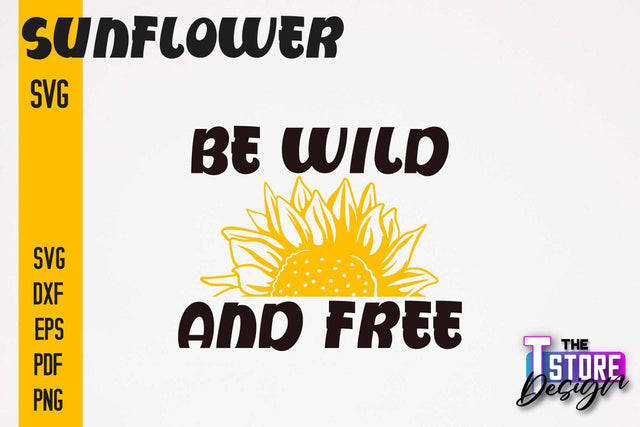 Sunflower SVG Design | Flowers Design | Summer Print Design v.1 SVG The T Store Design 