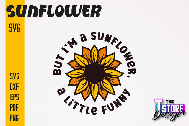 Sunflower SVG Design | Flowers Design | Summer Print Design v.1 SVG The T Store Design 