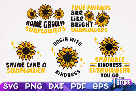 Sunflower SVG Design | Flowers Design | Summer Print Design v.1 SVG The T Store Design 