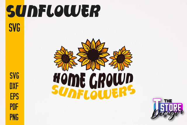 Sunflower SVG Design | Flowers Design | Summer Print Design v.1 SVG The T Store Design 