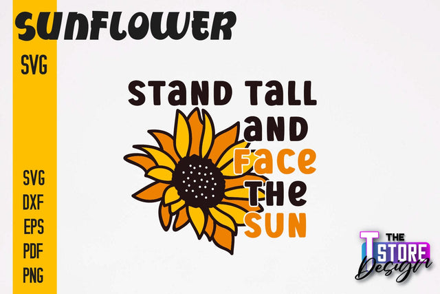 Sunflower SVG Design | Flowers Design | Summer Print Design v.1 SVG The T Store Design 