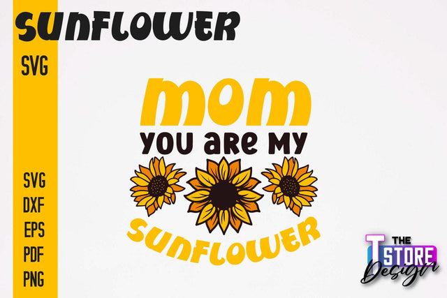 Sunflower SVG Design | Flowers Design | Summer Print Design v.1 SVG The T Store Design 