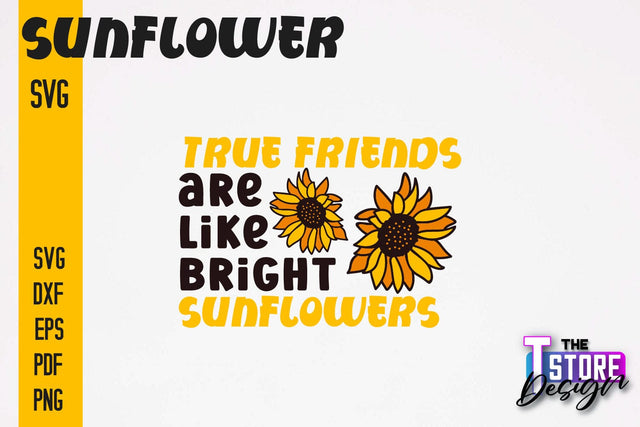 Sunflower SVG Design | Flowers Design | Summer Print Design v.1 SVG The T Store Design 