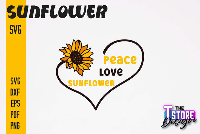 Sunflower SVG Design | Flowers Design | Summer Print Design v.1 SVG The T Store Design 