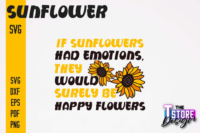 Sunflower SVG Design | Flowers Design | Summer Print Design v.1 SVG The T Store Design 