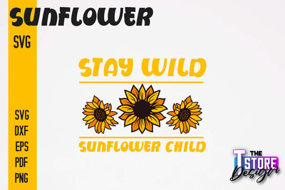 Sunflower SVG Design | Flowers Design | Summer Print Design v.1 SVG The T Store Design 