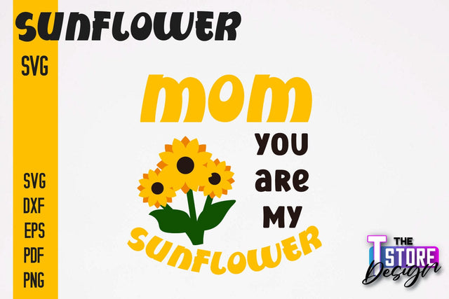 Sunflower SVG Design | Flowers Design | Summer Print Design v.2 SVG The T Store Design 