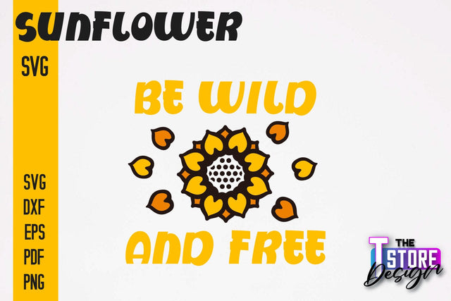 Sunflower SVG Design | Flowers Design | Summer Print Design v.2 SVG The T Store Design 