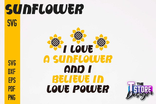 Sunflower SVG Design | Flowers Design | Summer Print Design v.2 SVG The T Store Design 