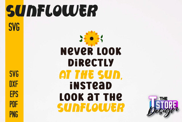 Sunflower SVG Design | Flowers Design | Summer Print Design v.2 SVG The T Store Design 