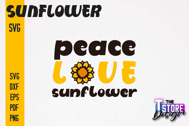Sunflower SVG Design | Flowers Design | Summer Print Design v.2 SVG The T Store Design 